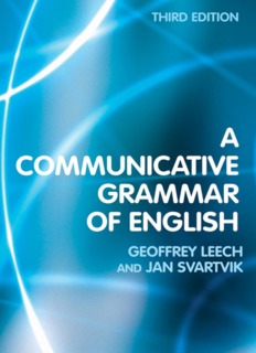 A Communicative Grammar of English by Geoffrey Leech