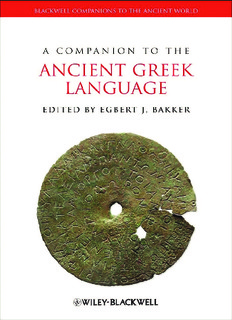 A COMPANION TO THE ANCIENT GREEK LANGUAGE