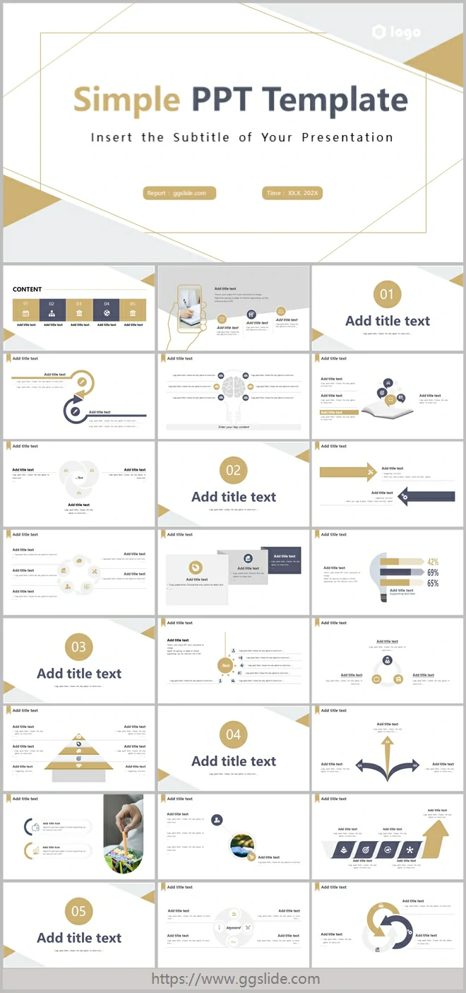 Abstract geometric figures PPT templates