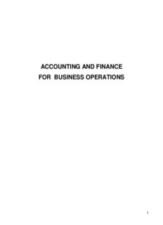 Accounting and Finance for Business Analysis