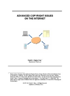 Advanced Copyright Issues on the Internet