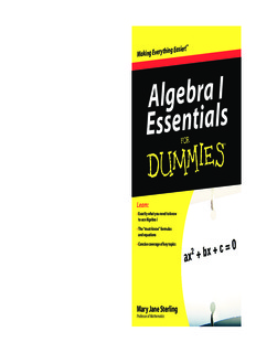 Algebra For Dummies