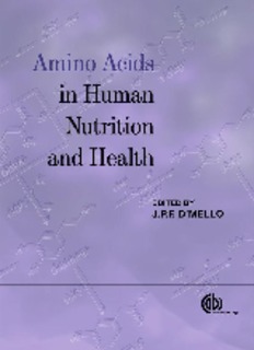 Amino Acids in Human Nutrition and Health