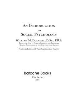 An Introduction to Social Psychology