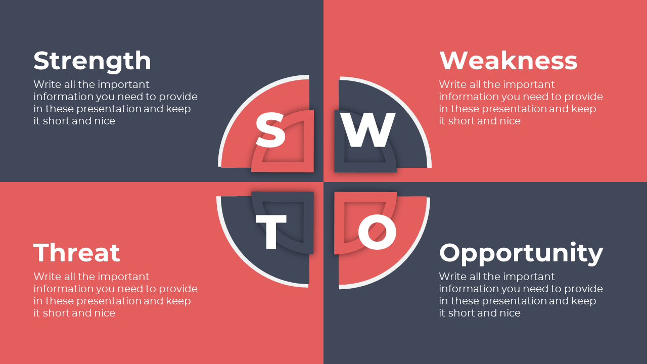 Animated SWOT Analysis PowerPoint Template