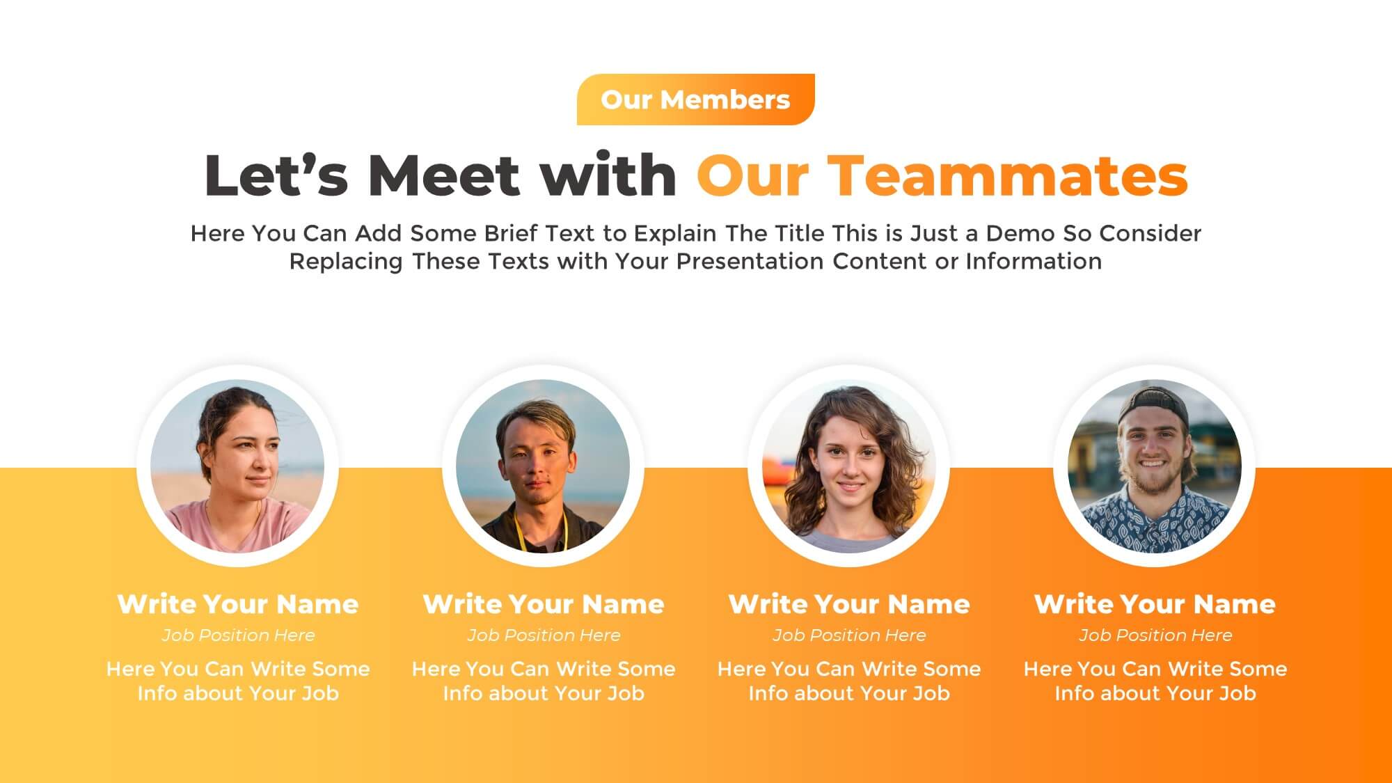 Animated Team Introduction Slide Template for PowerPoint and Google Slides