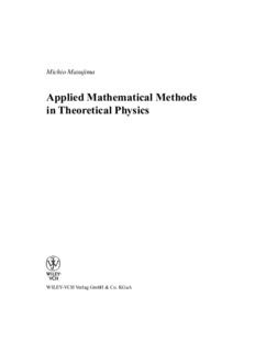 Applied Mathematical Methods in Theoretical Physics