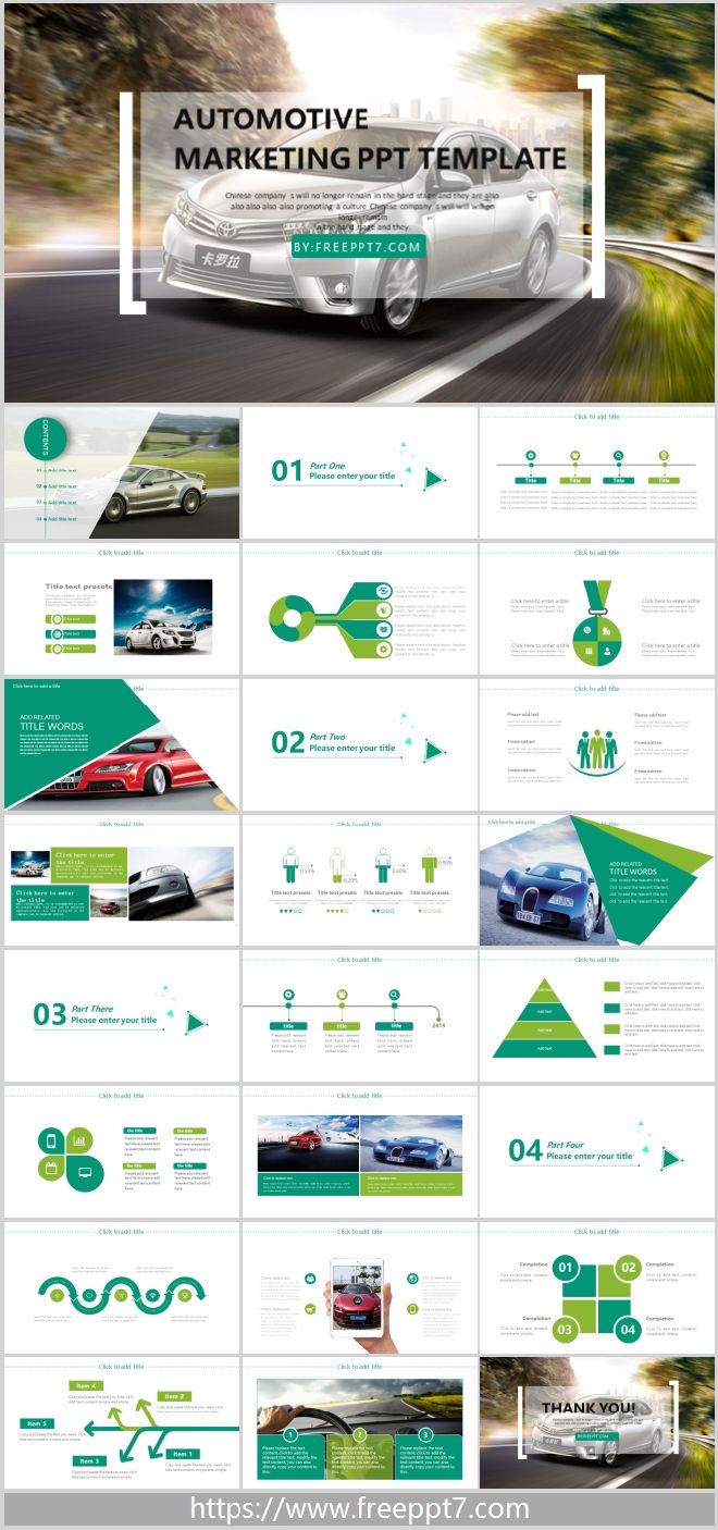 Automotive Industry Marketing PowerPoint Templates