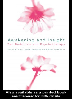 Awakening and Insight: Zen Buddhism and Psychotherapy