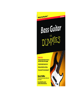 Bass Guitar For Dummies