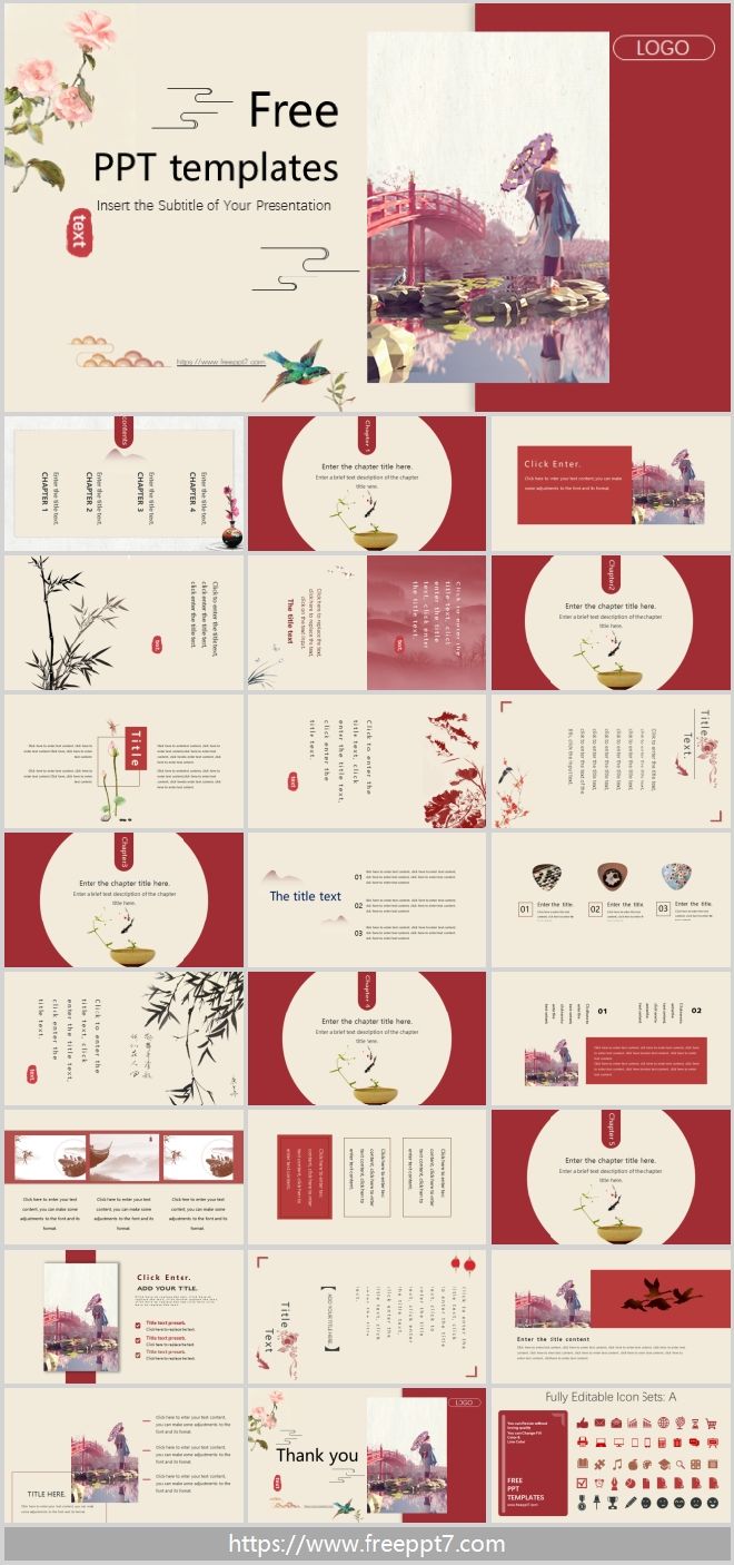 Beautiful Chinese Style PowerPoint Templates