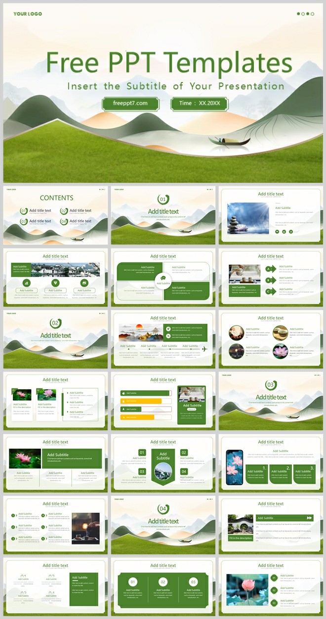 Beautiful! Enchanting Chinese wind PowerPoint Templates