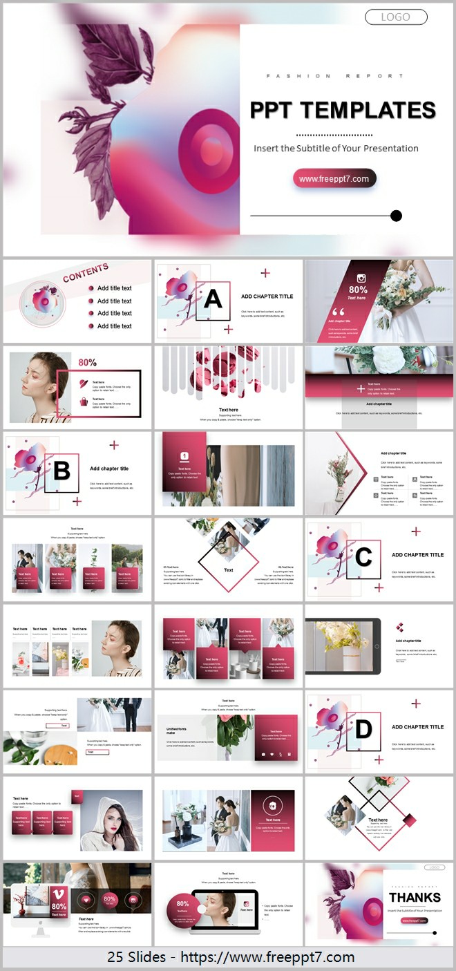 Beautiful! Fashion Style Business PowerPoint Templates