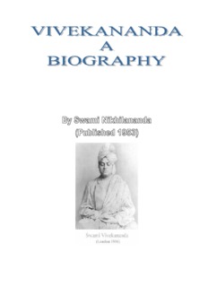 BIOGRAPHY OF SWAMI VIVEKANANDA