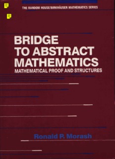 Bridge to Abstract Mathematics: Mathematical Proof and Structures