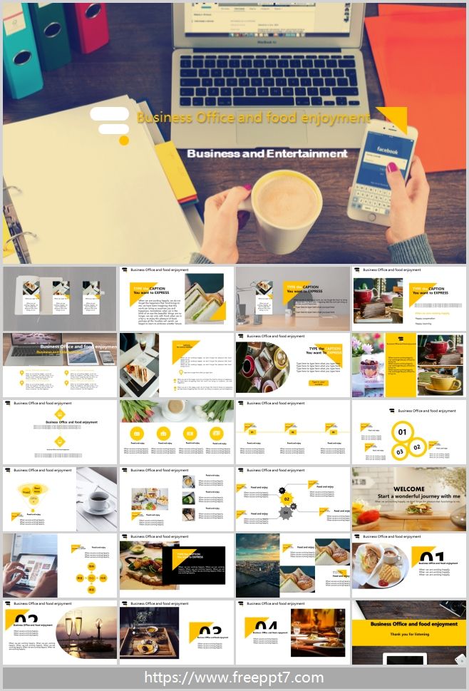 Business and gastronomic PowerPoint templates