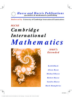 Cambridge International Mathematics