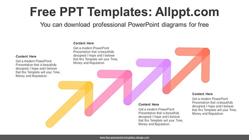 Clustered Arrows PowerPoint Diagram