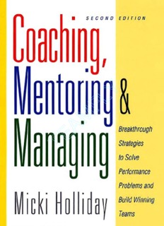 Coaching, Mentoring and Managing: A Coach Guidebook