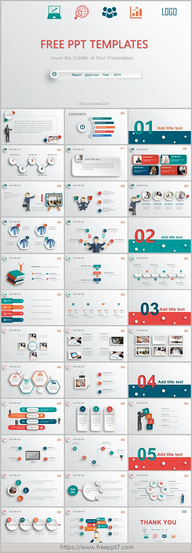 Color Micro Stereo Style Business PowerPoint Templates