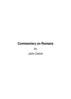 Commentary on Romans by John Calvin