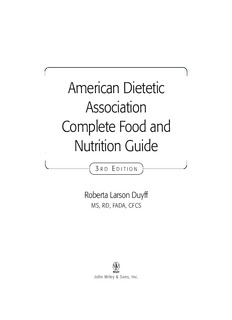 Complete Food and Nutrition Guide