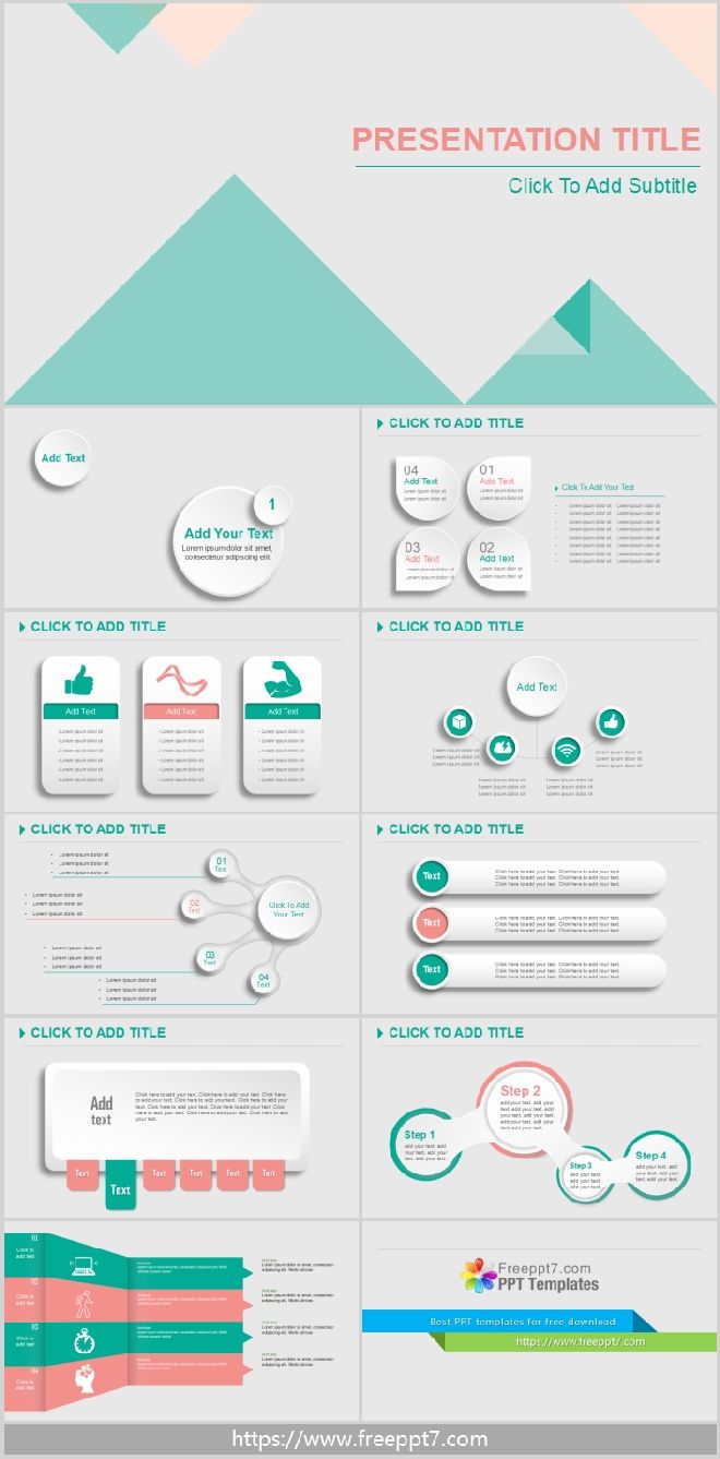 Concise 3D PowerPoint Template