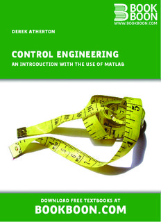 Control Engineering - An introduction with the use of Matlab