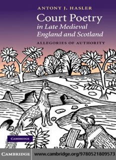 Court Poetry in Late Medieval England and Scotland