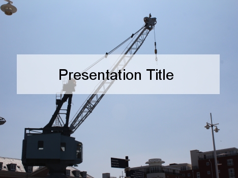 Crane Silhouette PowerPoint Template