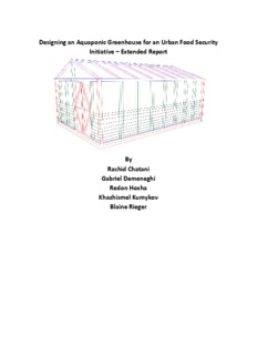 Designing an Aquaponic Greenhouse for an Urban Food