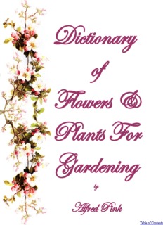 Dictionary of Flowers And Plants For Gardening