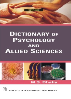 Dictionary of Psychology & Allied Sciences