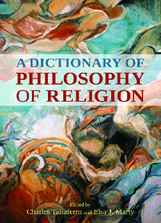 A Dictionary of Philosophy of Religion