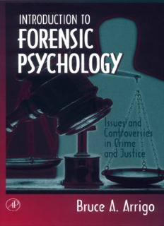 Introduction to Forensic Psychology - B. Arrigo 