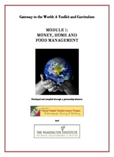 Money, Home and Food Management