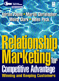 Relationship Marketing Strategy and implementation 