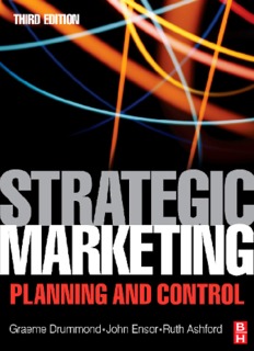 Strategic Marketing: Planning and Control 