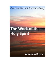 The Work of the Holy Spirit - Christian Classics Ethereal