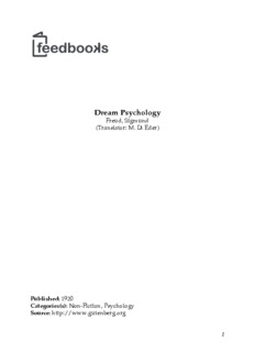 Dream Psychology by Sigmund Freud