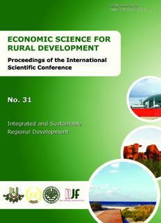 ECONOMIC SCIENCE FOR RURAL DEVELOPMENT