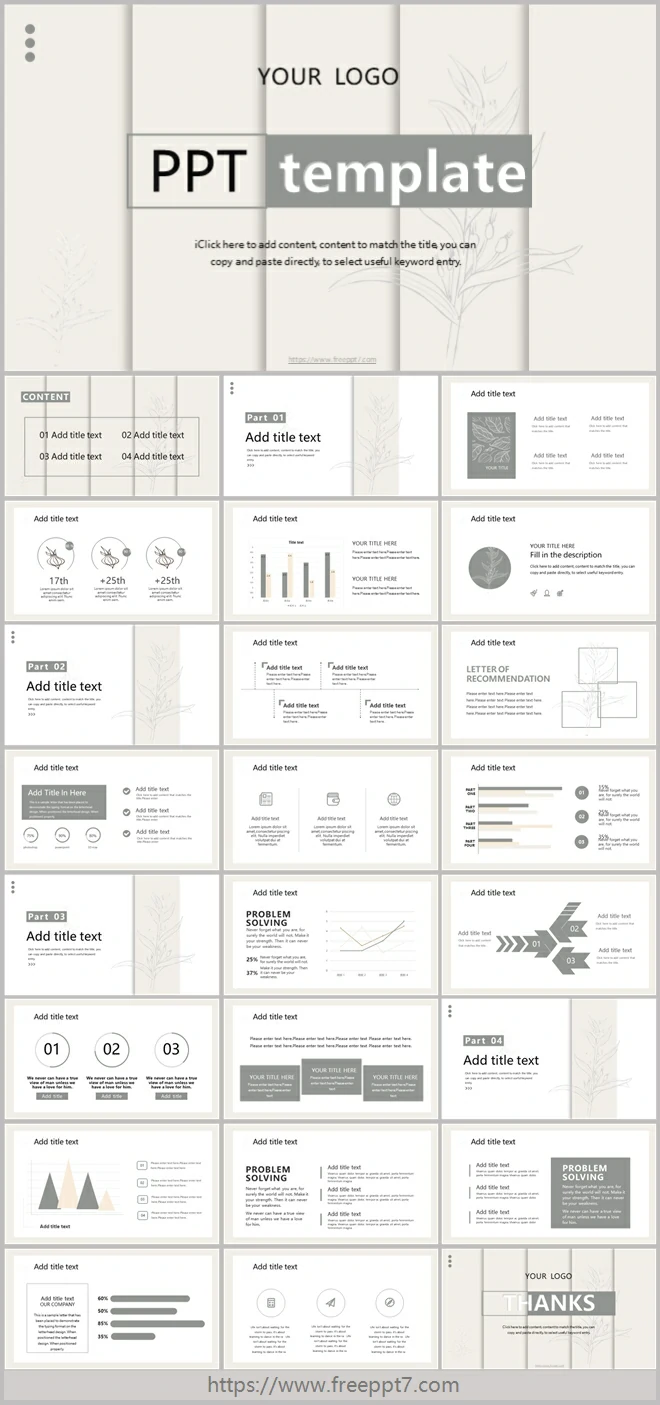 Elegant Classical Pattern PowerPoint Templates