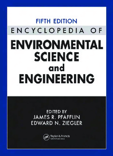 Encyclopedia of Environmental Science and Engineering