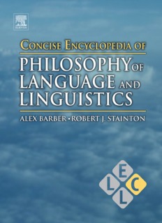 Encyclopedia of Philosophy of Language