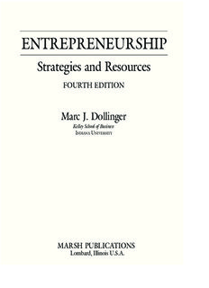 Entrepreneurship: Strategies and Resources