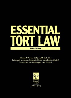 Essential Tort Law, Third Edition