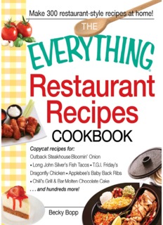 Everything Restaurant Recipes Cookbook