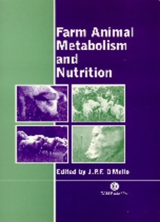 Farm Animal Metabolism and Nutrition