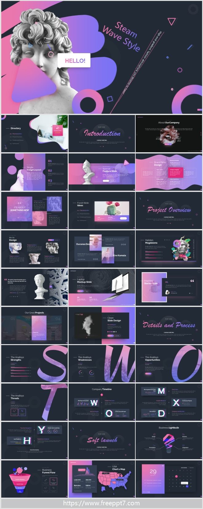 Fashion Art Style PowerPoint Templates