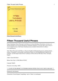 Fifteen Thousand Useful Phrases